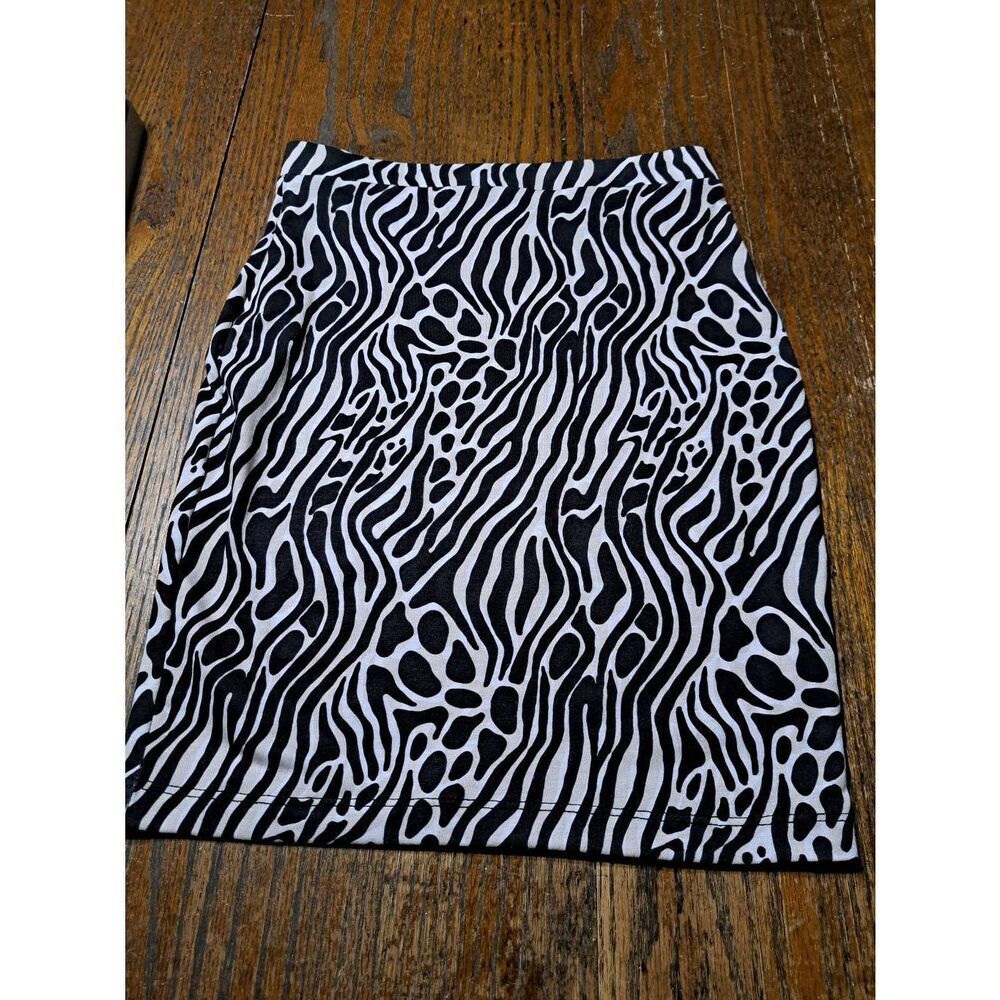 Size 0 ASOS Tan Black Zebra Animal Stripe Mini Micro Skirt